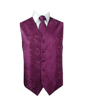 Dark Purple paisley Vest (Vest Only)