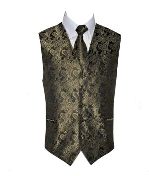 Golden paisley Vest (Vest Only)