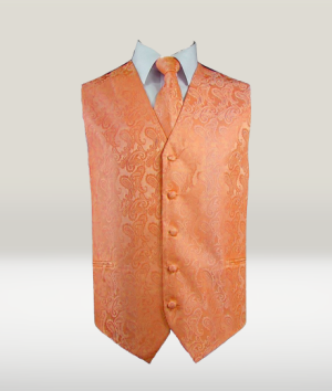 Orange paisley Vest (Vest Only)