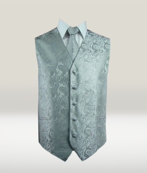 Grey Paisley Vest (Vest Only)